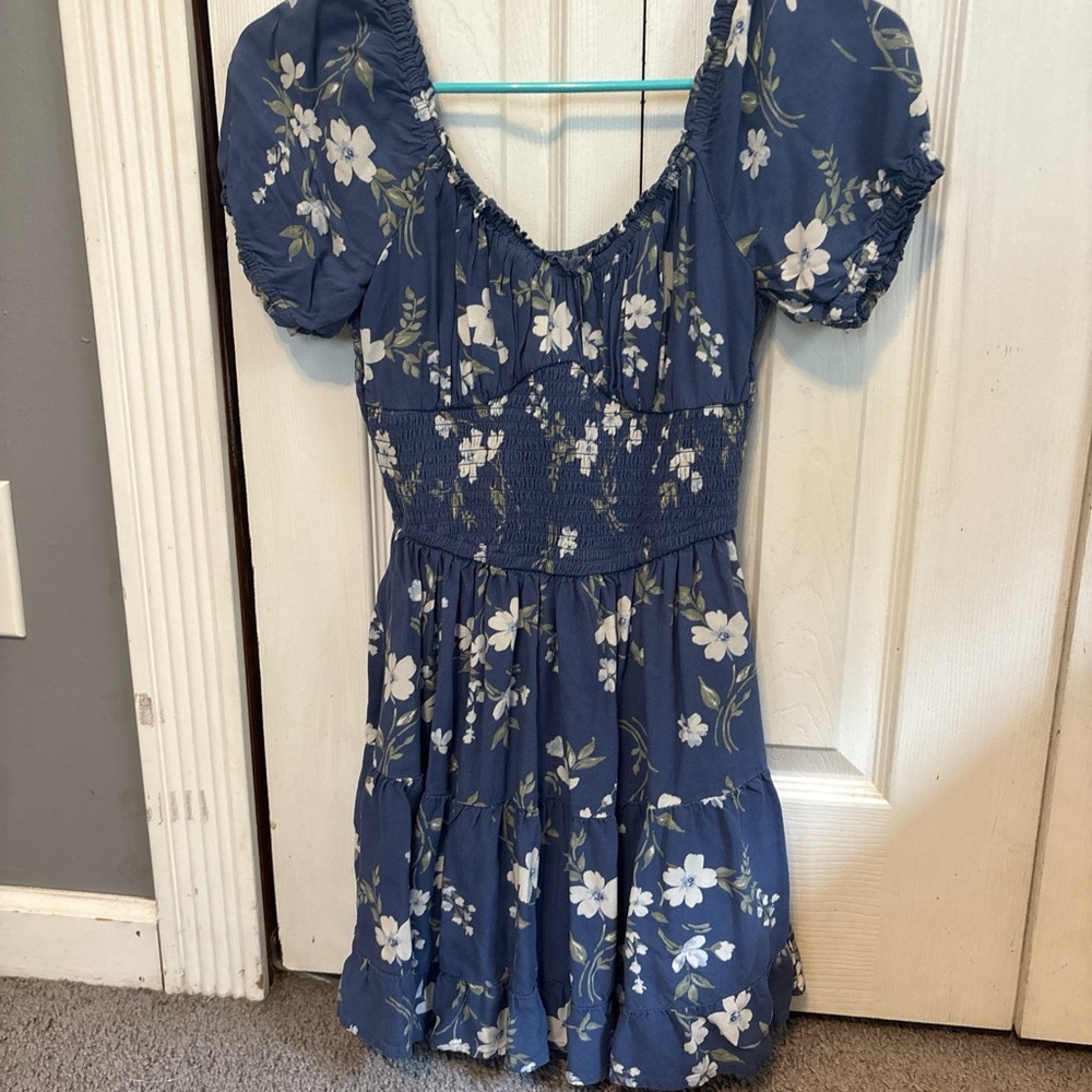 Hollister Blue Floral Dress